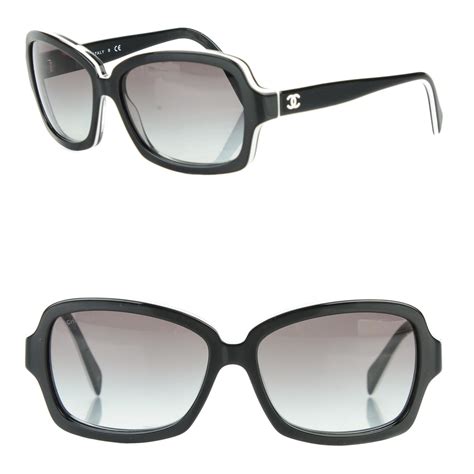 chanel sunglasses big logo|CHANEL CC Logo Sunglasses 5143 Black and White.